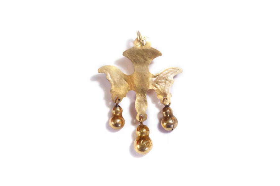 antique Holy Spirit pendant gold 18k French jewellery
