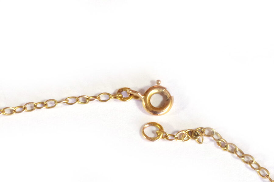 art nouveau swallow gold necklace draperie necklace 18K