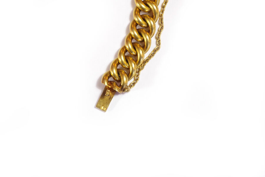 edwardian chain gold bracelet 18k antique jewellery