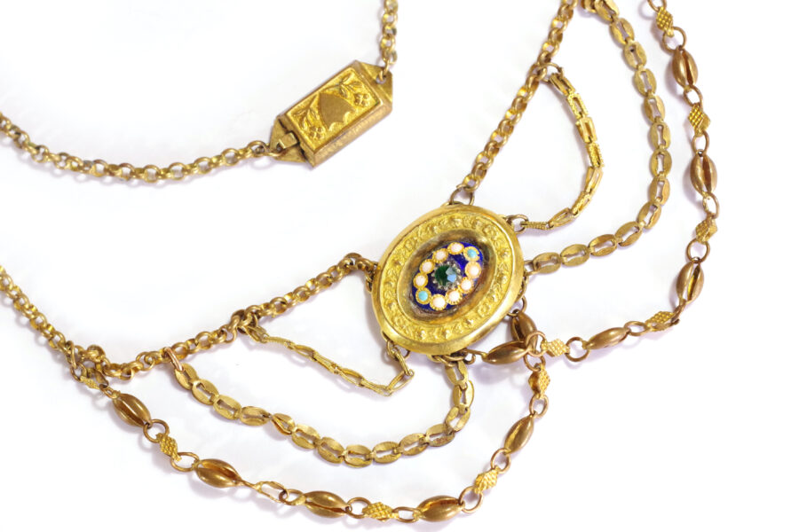 antique gilt necklace regional esclavage jewellery