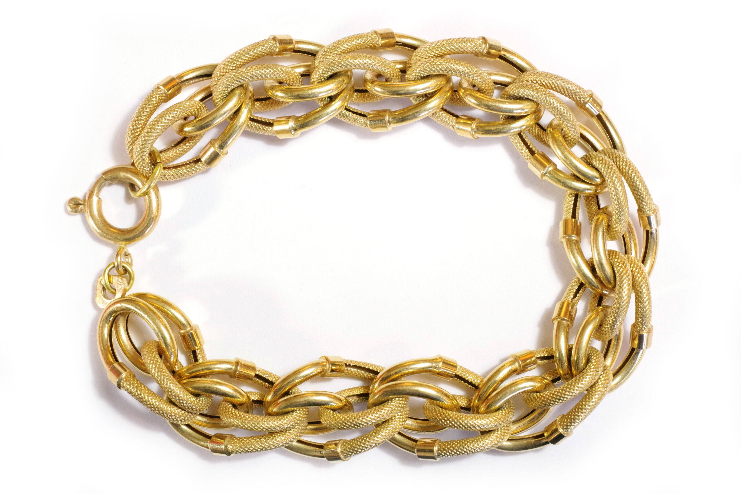 Italian 18 K Yellow Gold Flexible Mesh Necklace by UnoAErre