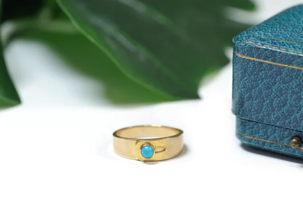 bague homme turquoise