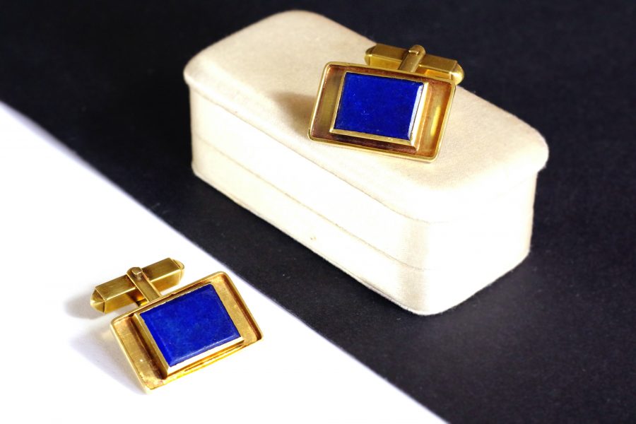 lapis lazuli cufflinks from the sixties