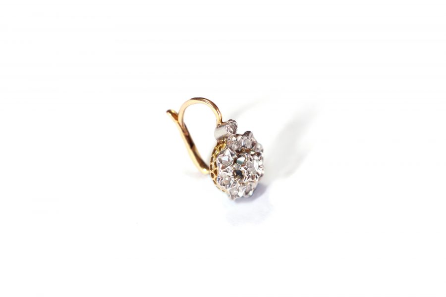 cluster diamond single earring