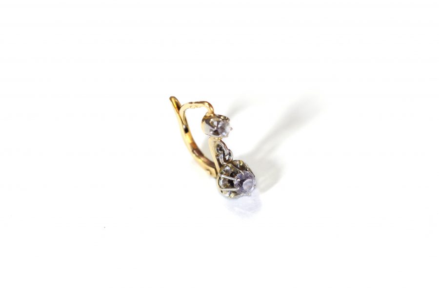 white sapphire dangle earrings