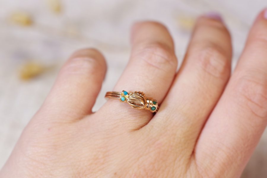 Turquoise Rimmel ring in 14k gold