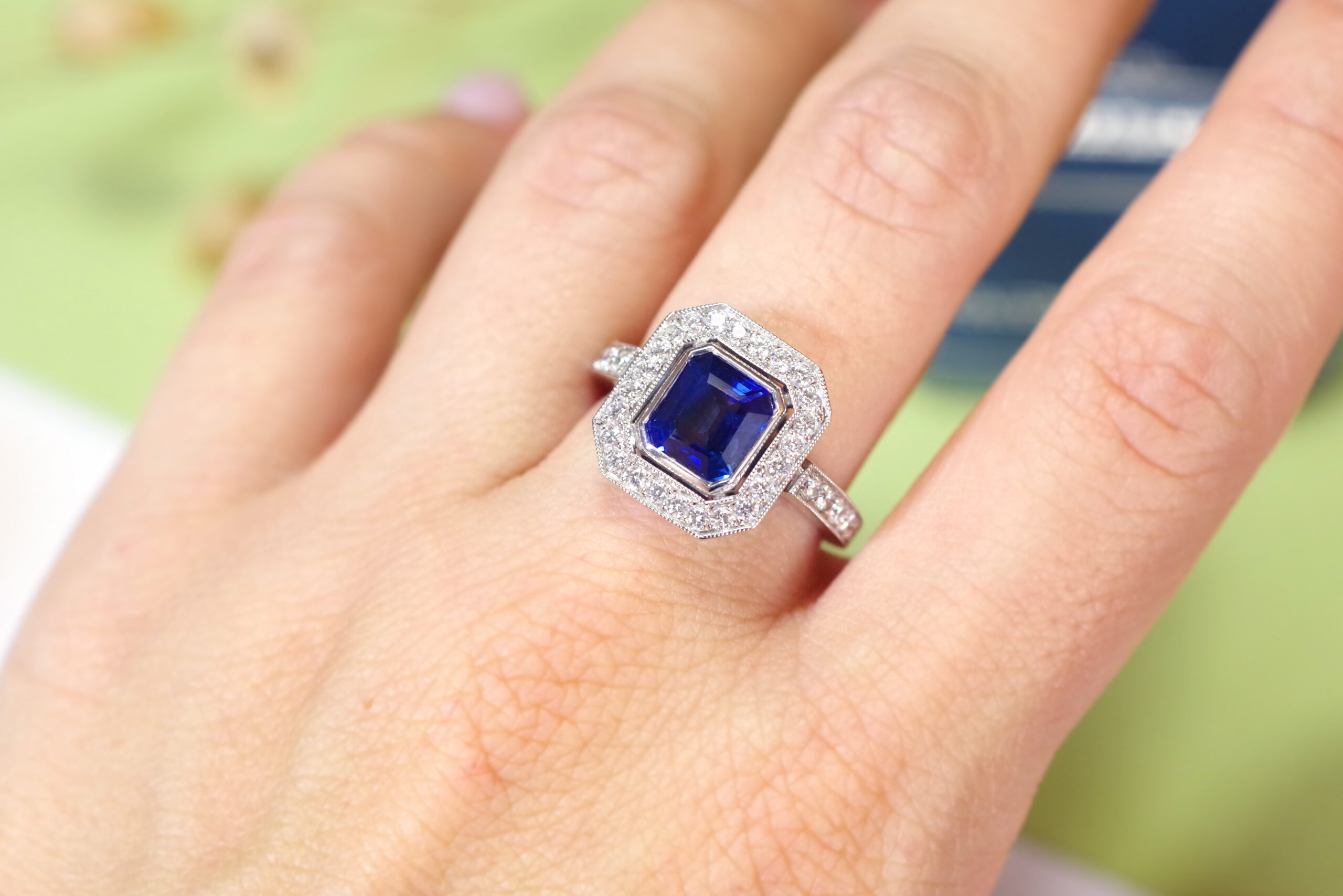 Art Deco style sapphire ring – Maison Mohs