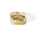 Gold and bronze cameo ring