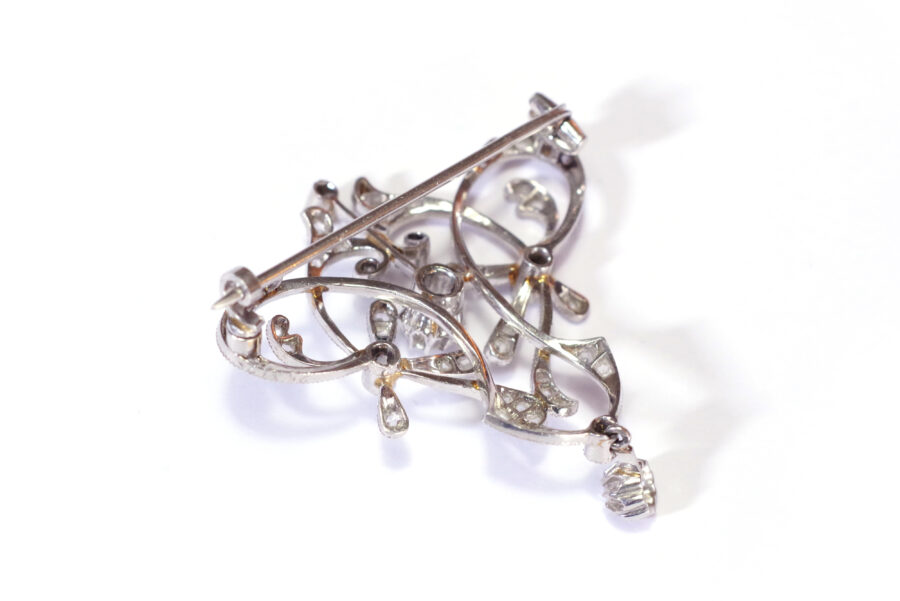 platinum diamond brooch pendant