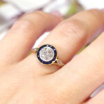 sapphire diamond ring art deco