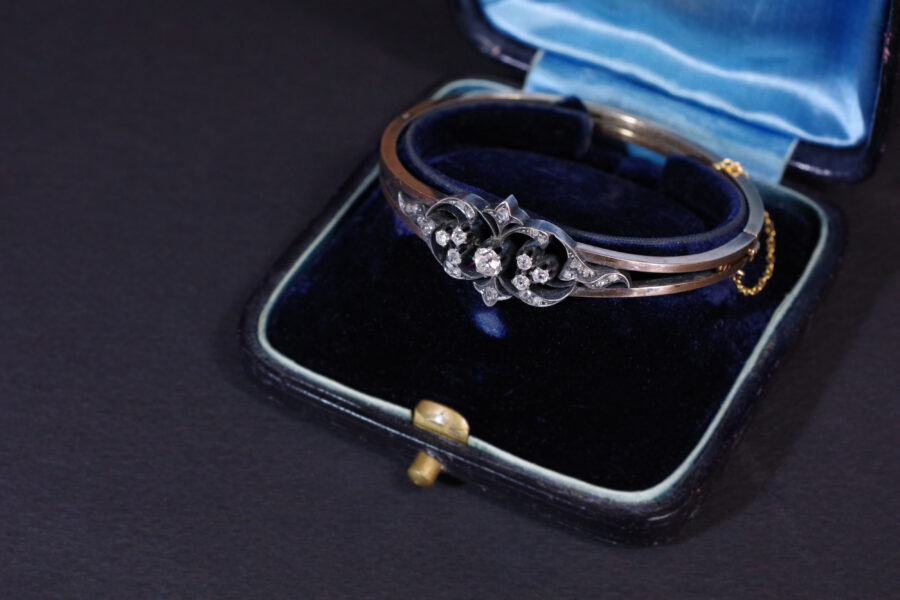bracelet ancien diamants taillé en rose
