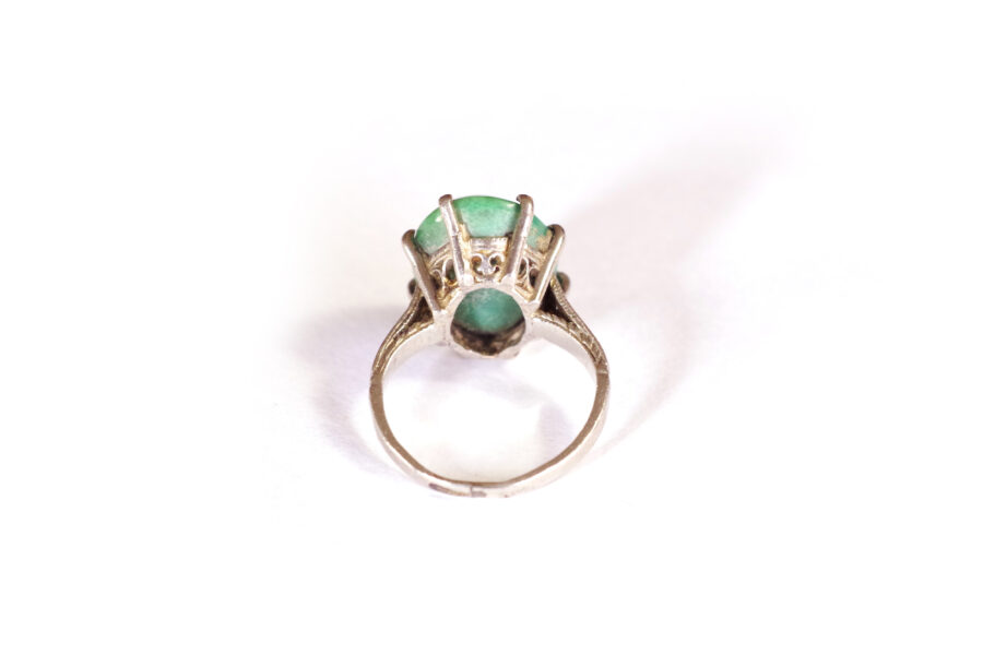 bague ancienne turquoise platine