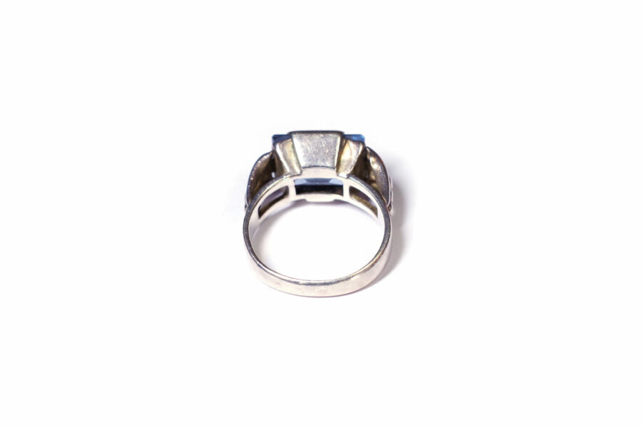 art deco silver ring