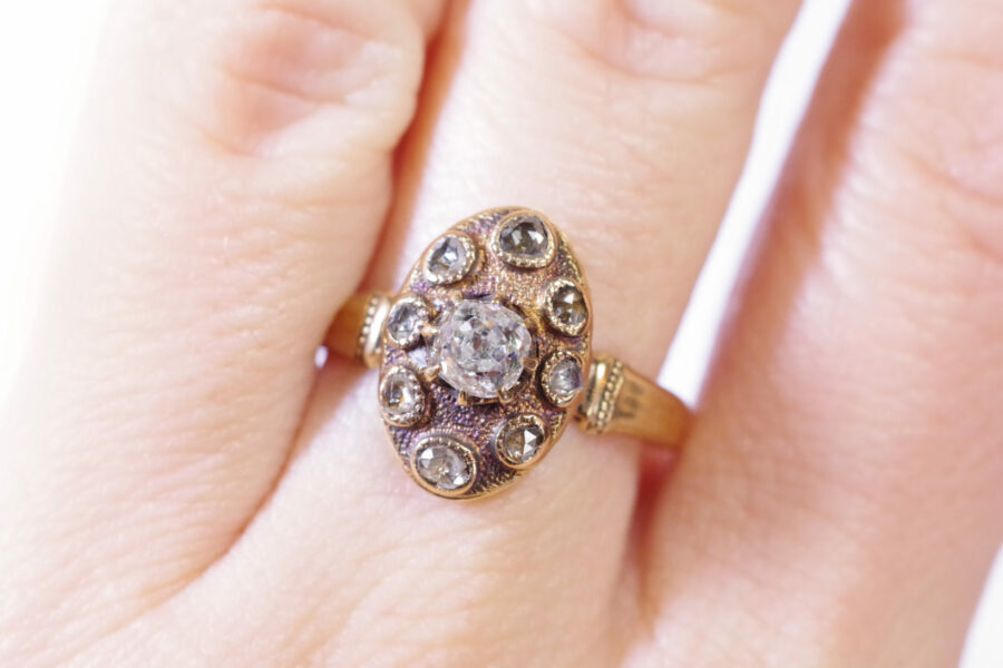 antique diamond marquise ring