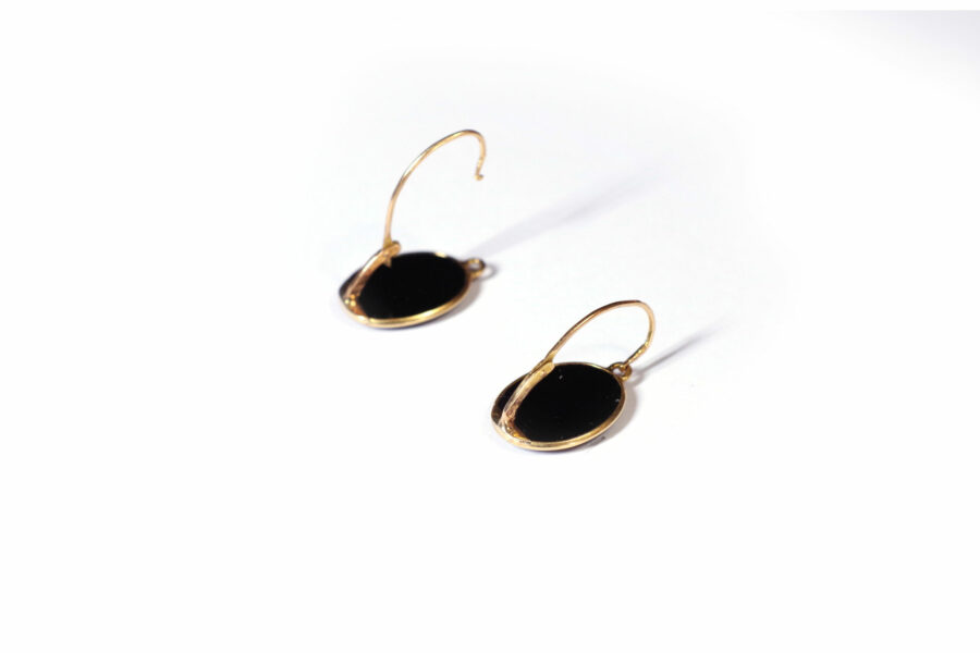 victorian black earrings