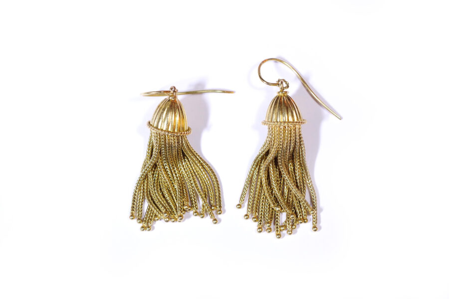 Antique tassels earrings in gold