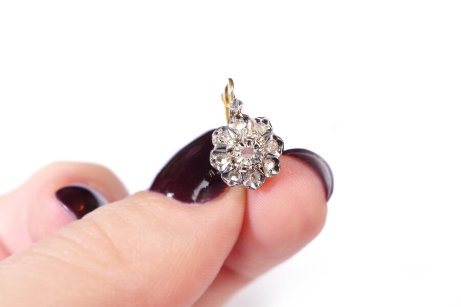 Belle epoque platinum diamond earrings