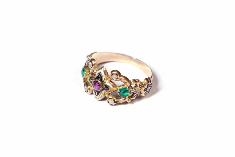 french georgian ring in gold 18th century