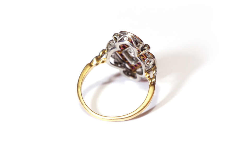 Belle epoque diamond ruby ring