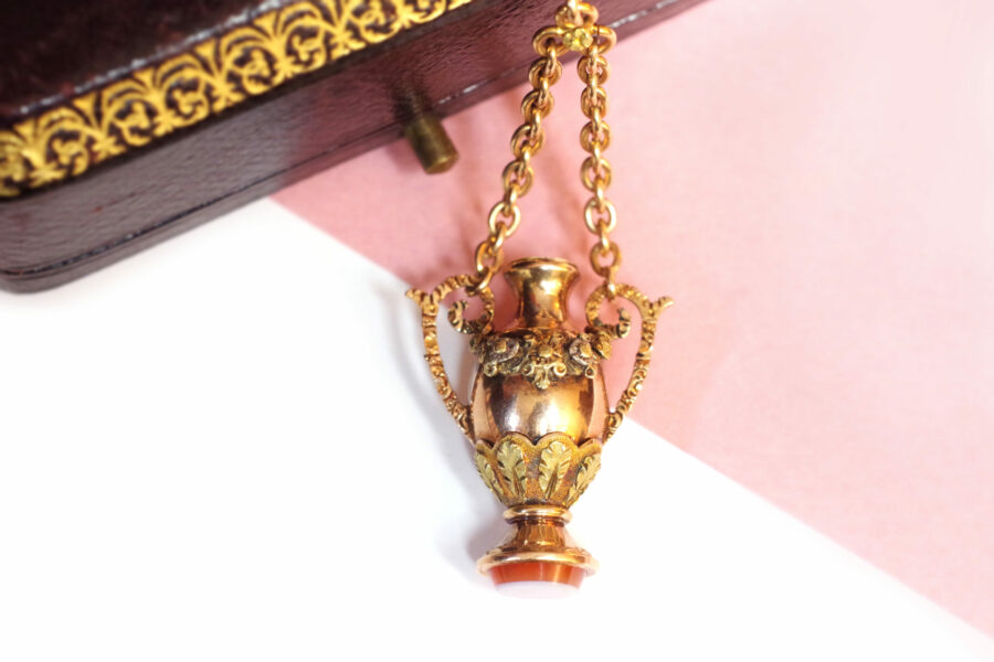 victorian perfume bottle in gold