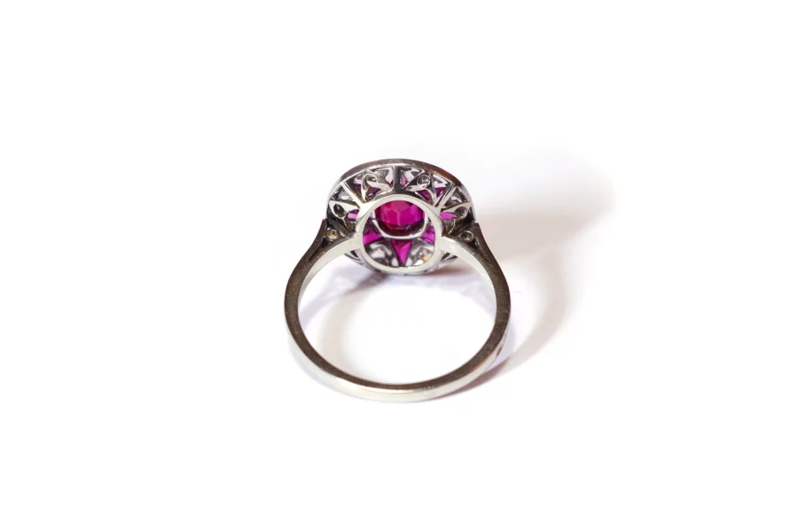 Art Deco ruby diamond ring