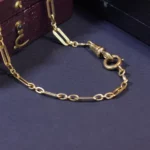 Antique gold necklace watch chain