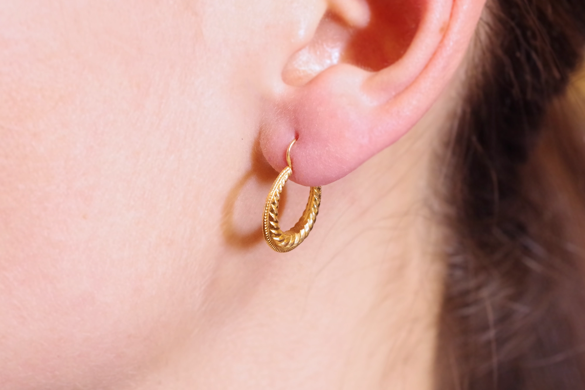 victorian gold hoop earrings