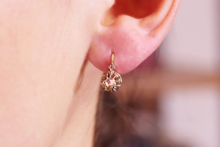diamond platinum earrings