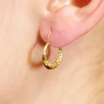 pre-owned hoop earrings in gold