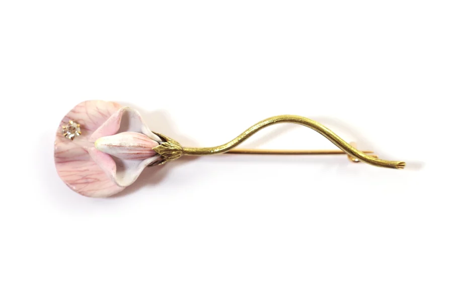 tiffany & co flower enamel brooch