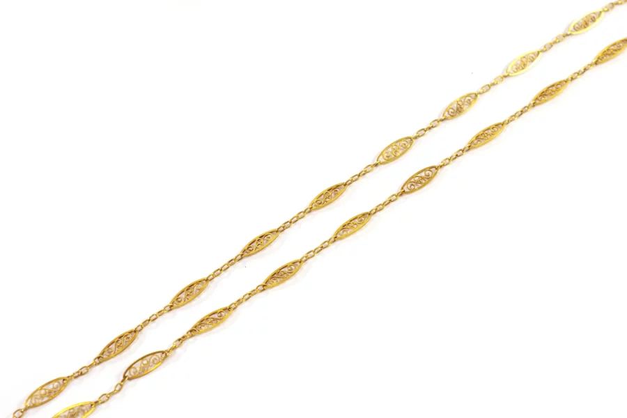 collier filigrane ancien en or