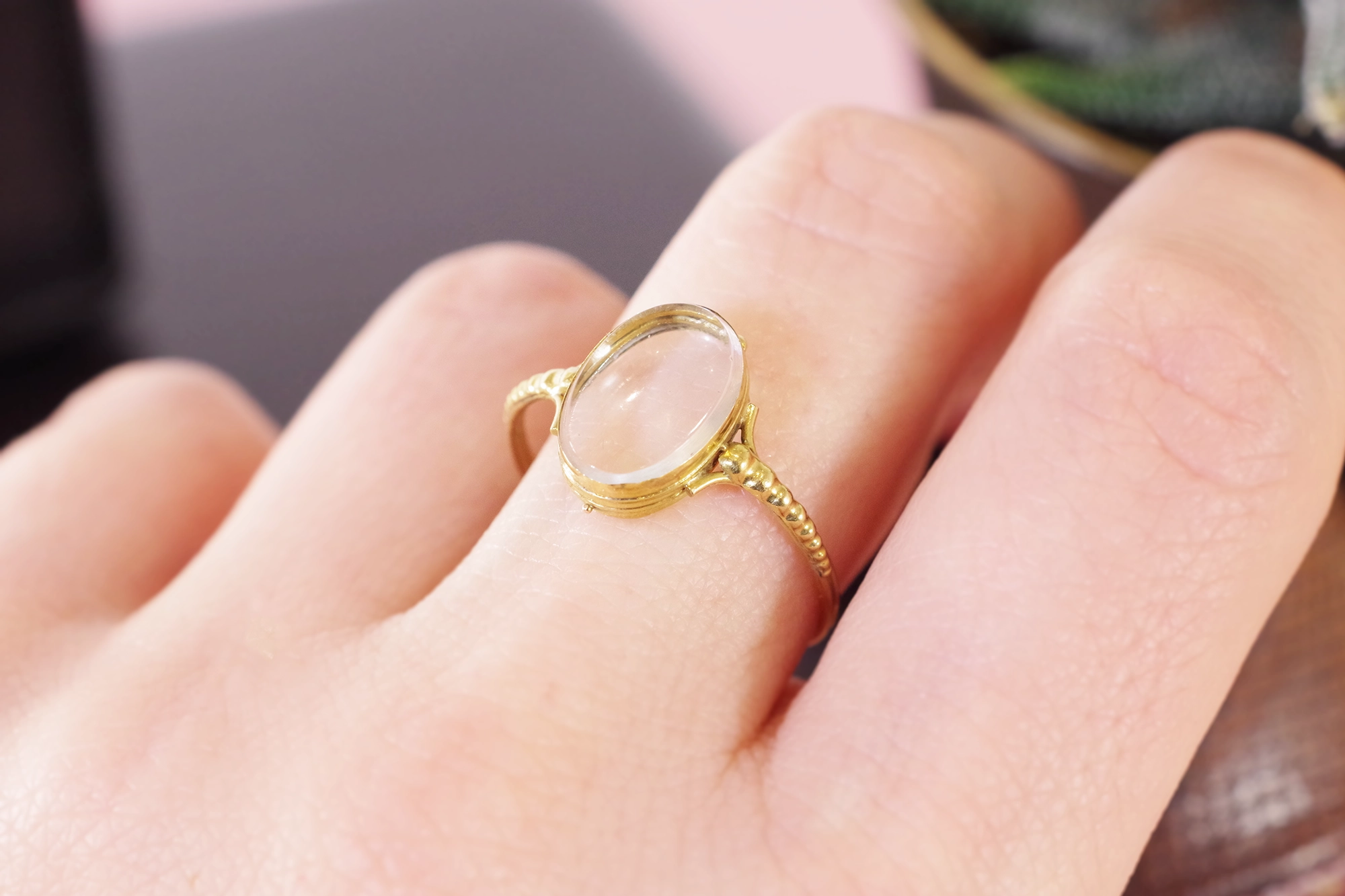 Gorgeous Gold Locket Ring