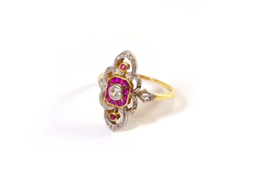 ruby diamond wedding ring