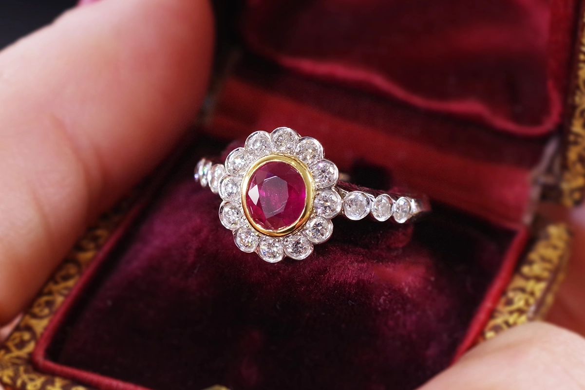 wedding ruby diamond ring