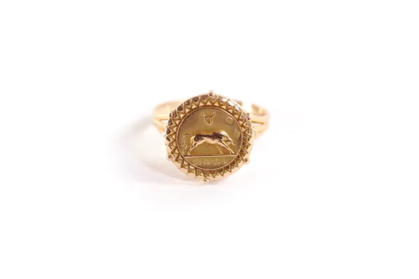taurus zodiac ring in gold