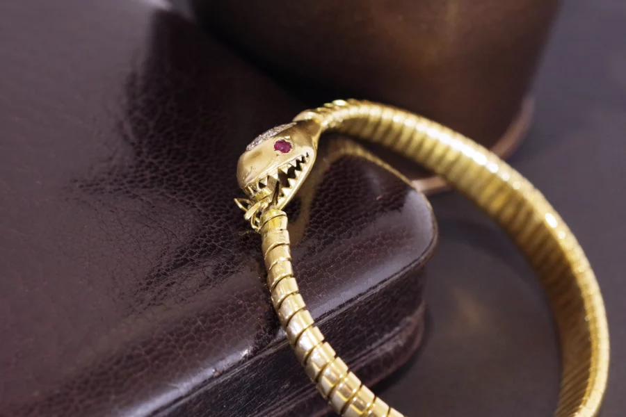 ruby diamond tubogas snake bracelet