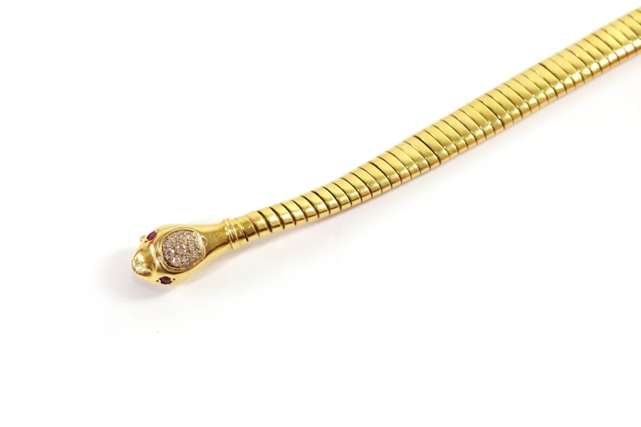 gold tubogas snake bracelet