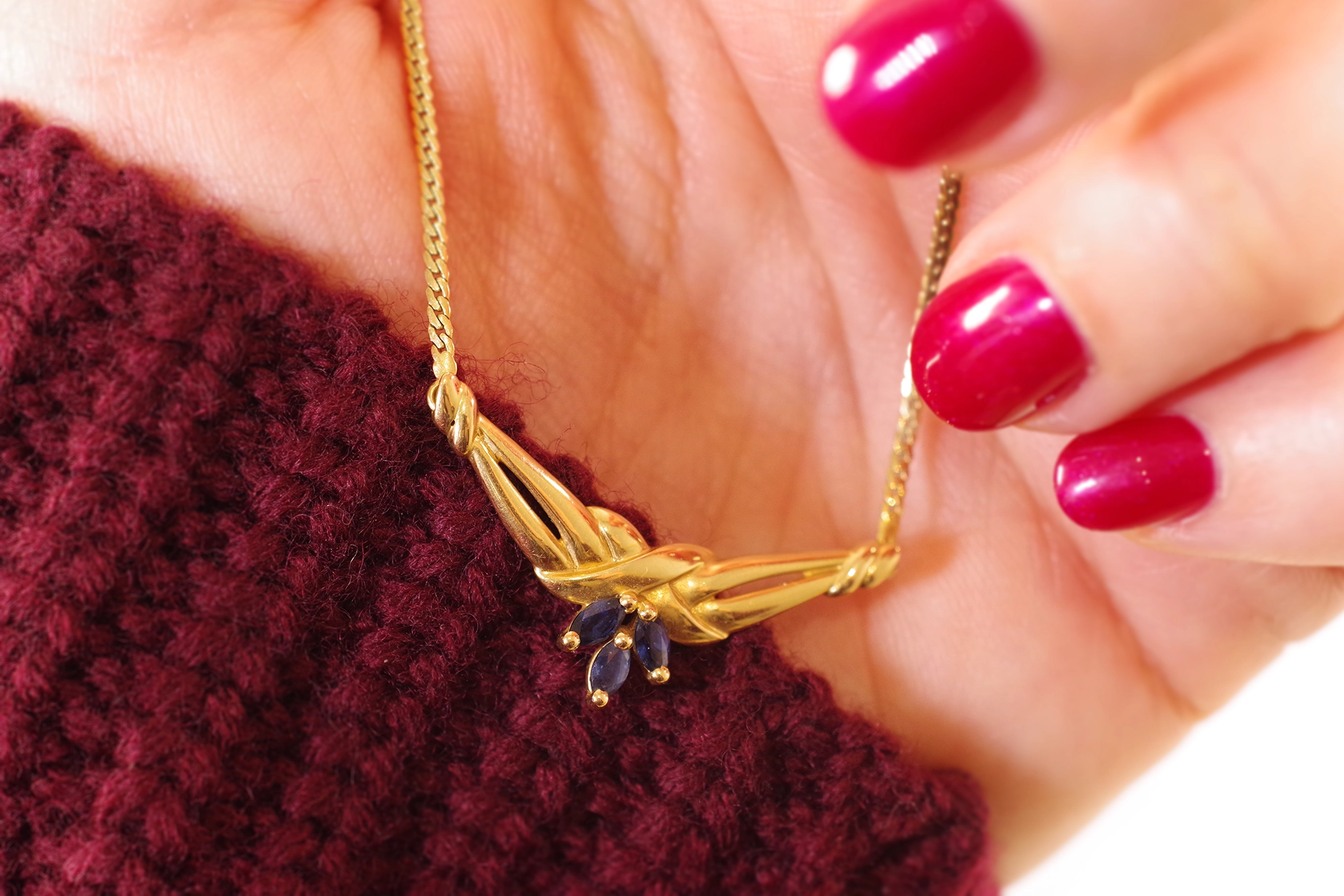 Vintage Inspired Sapphire Necklace – Sofie and Celine