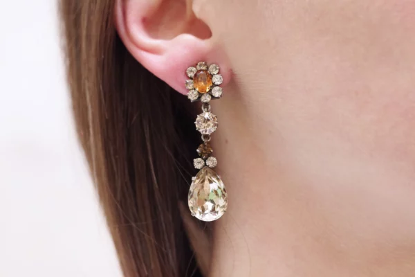 victorian silver paste earrings