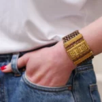 bracelet ancien en tissus
