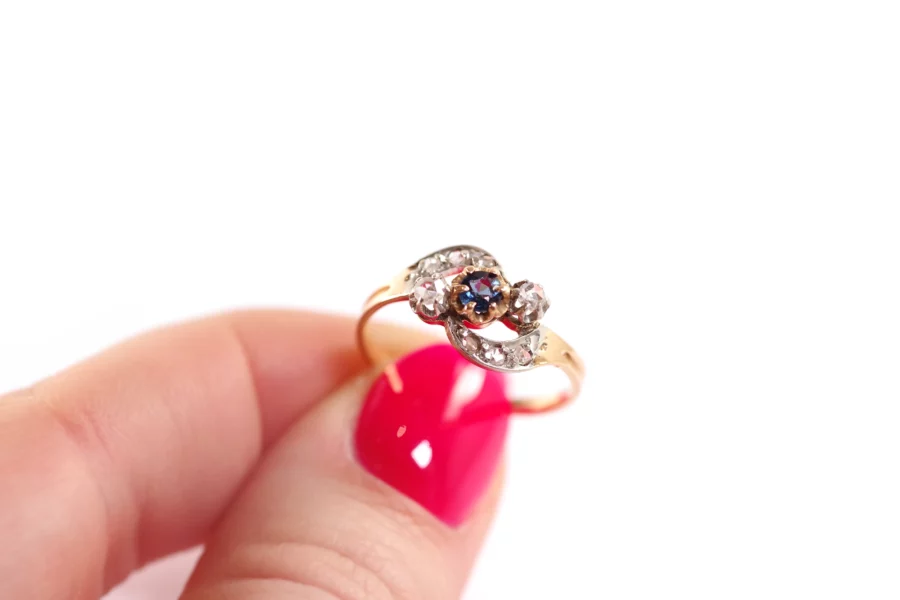 belle epoque diamond sapphire ring