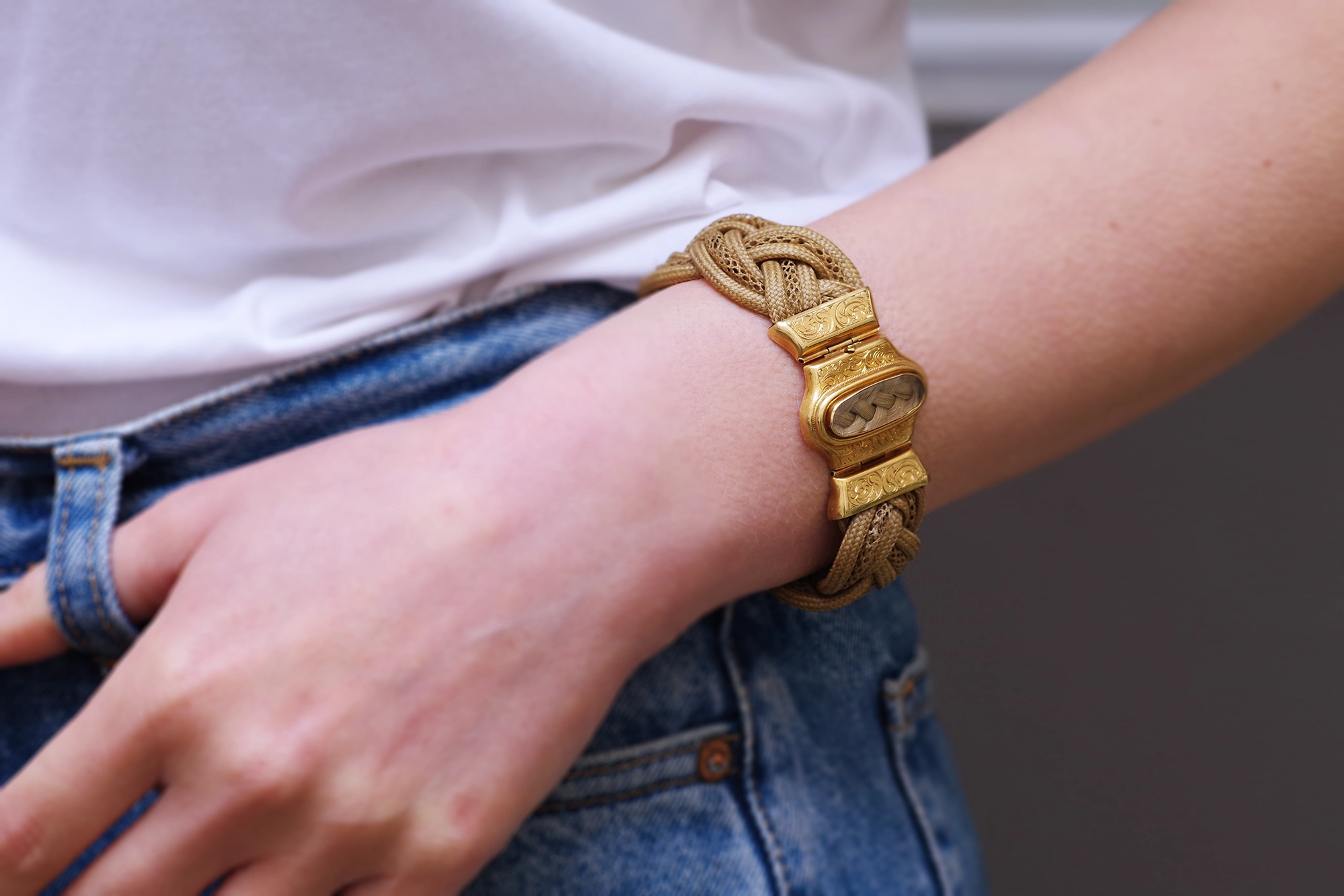 bracelet souvenir ancien en or