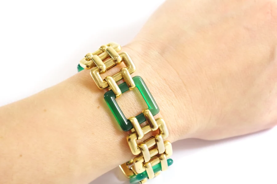 Cartier chrysoprase art deco bracelet