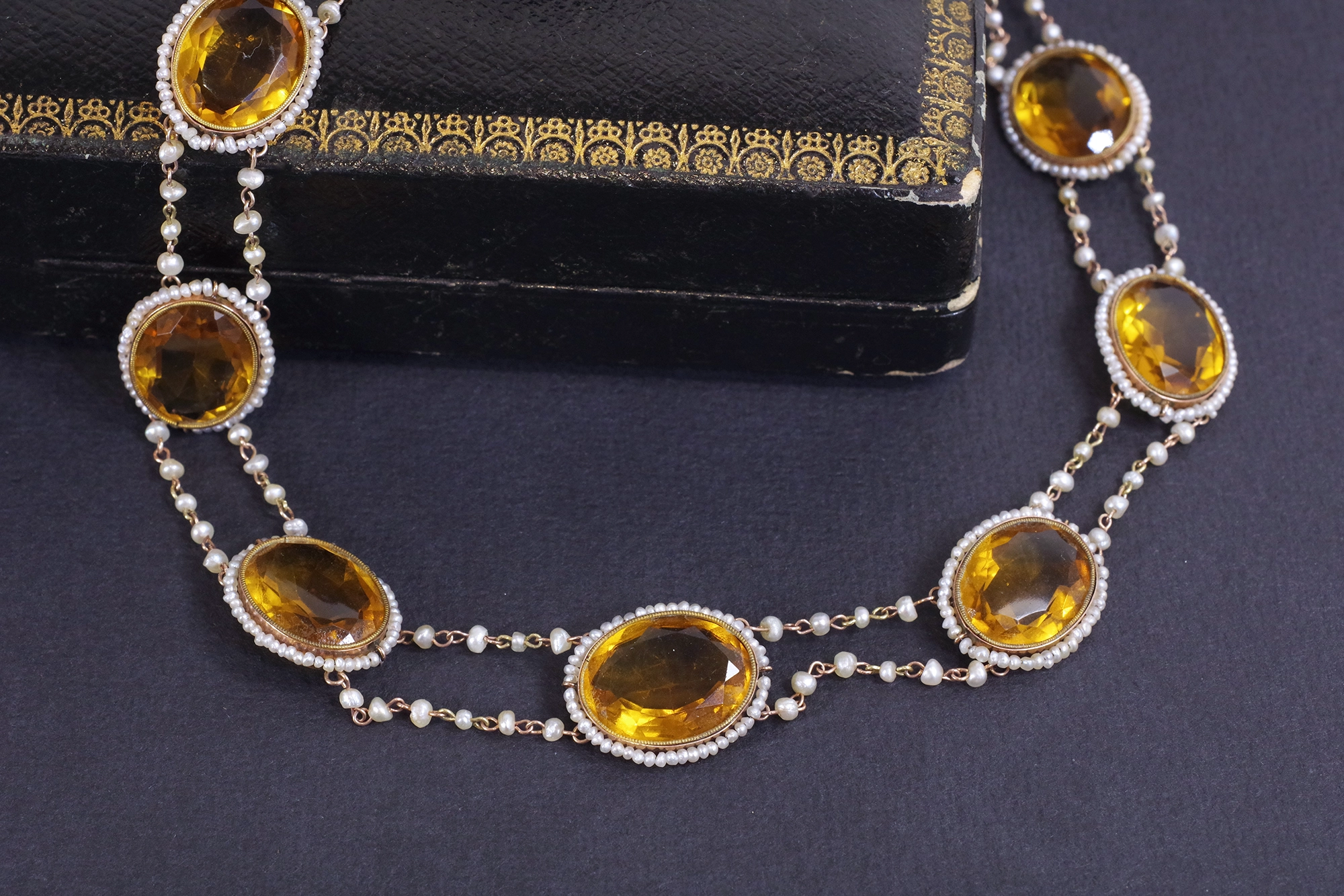 collier perles fines en or 9k