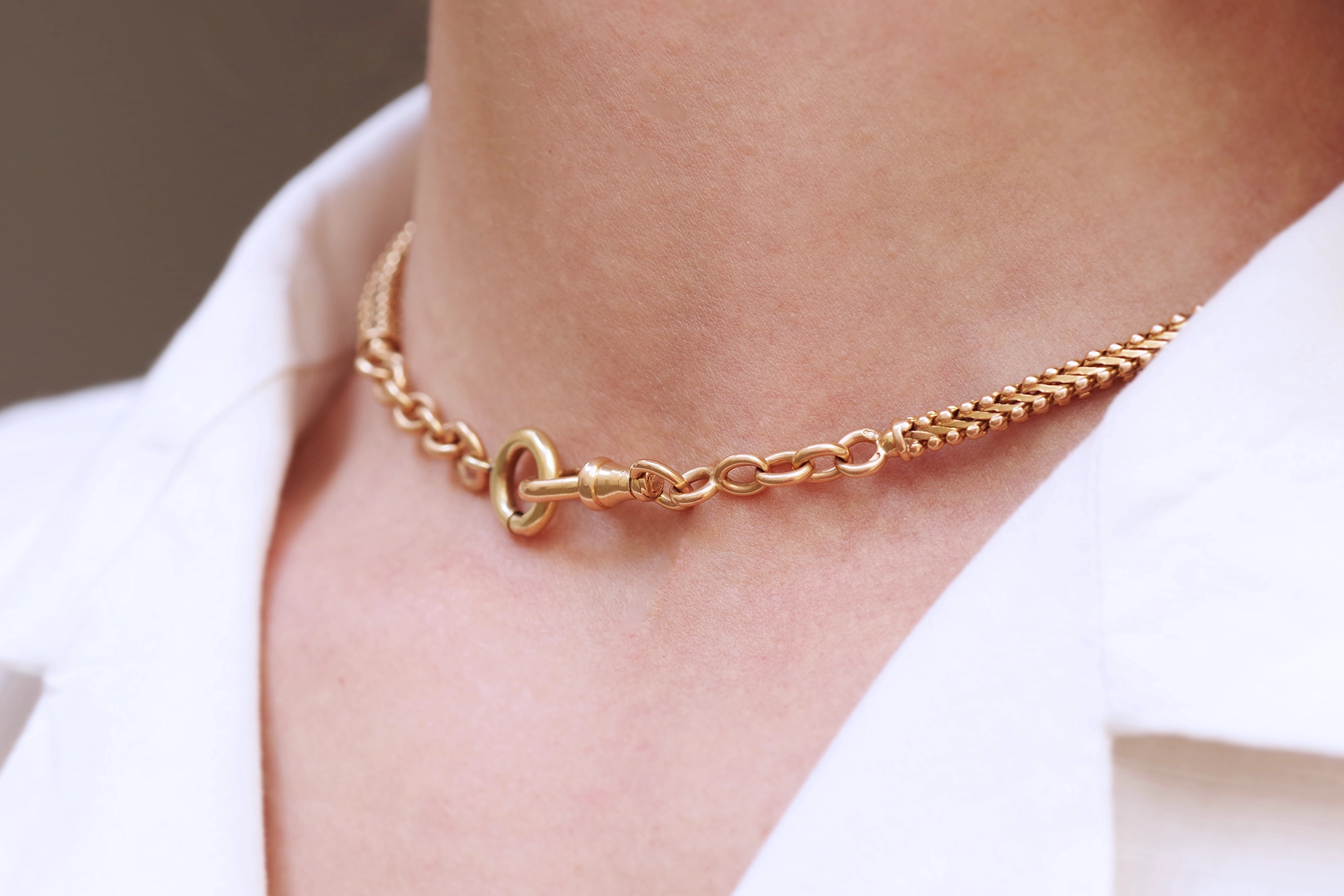 Sea glass Watch Chain Necklace — Becky Brine