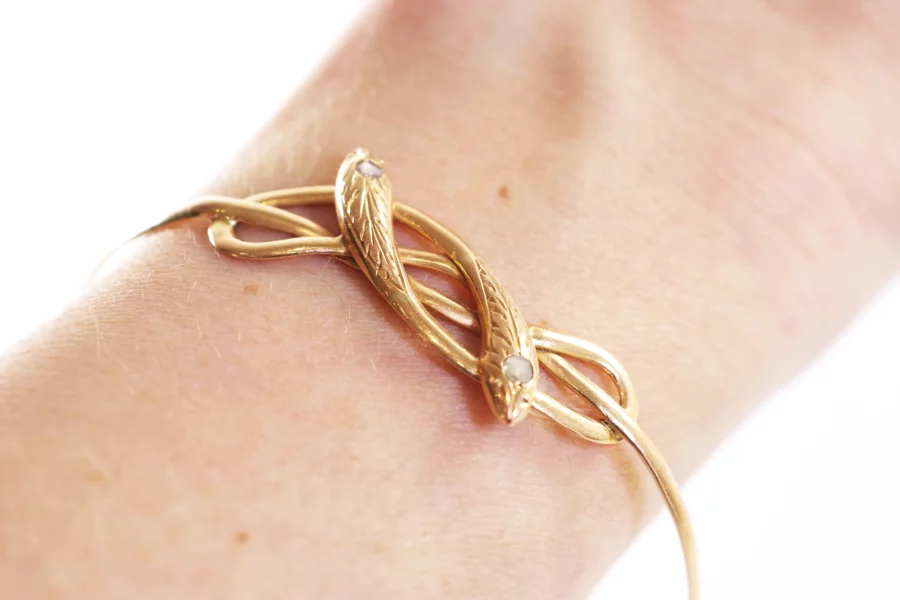 bracelet serpent en or