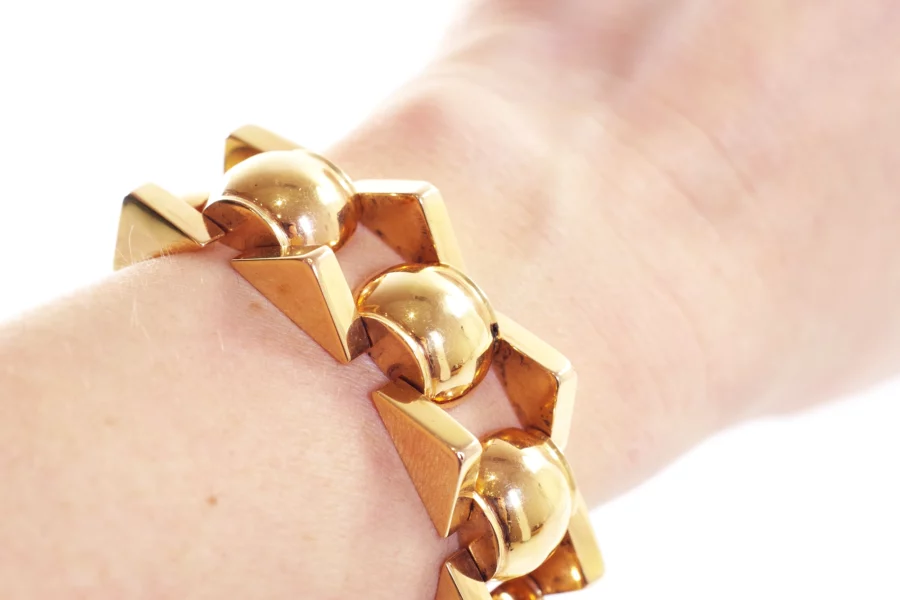 18k gold tank bracelet
