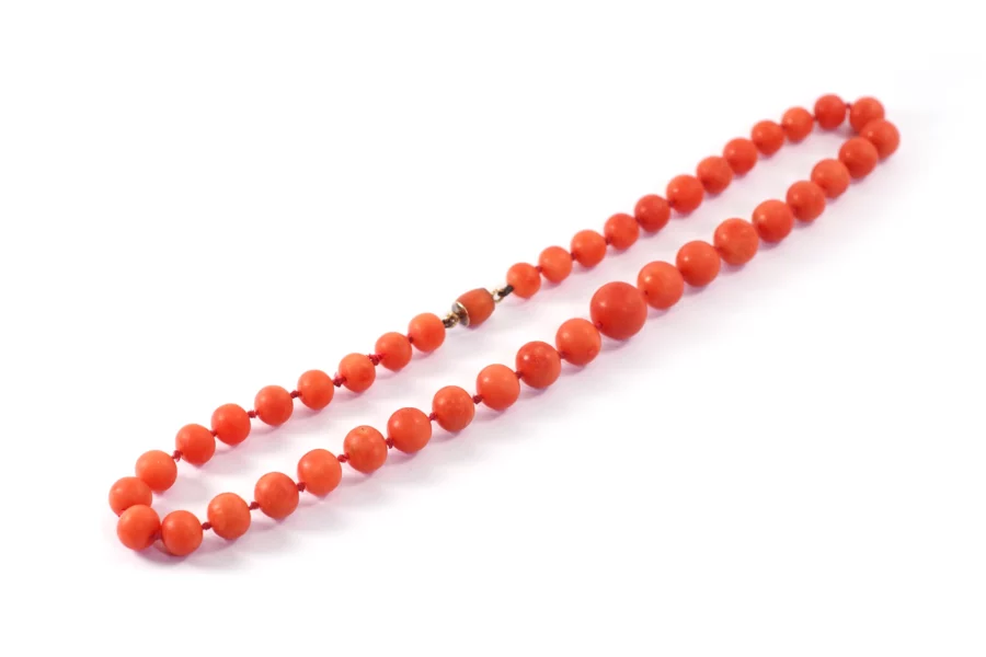 gold clasp coral necklace