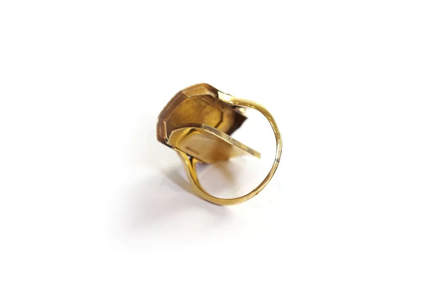 gold enamel secret locket ring