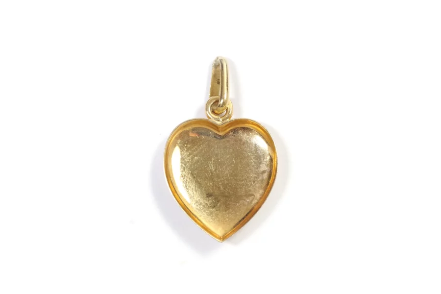 Médaille d'amour coeur augis en or